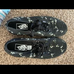 Flower print vans